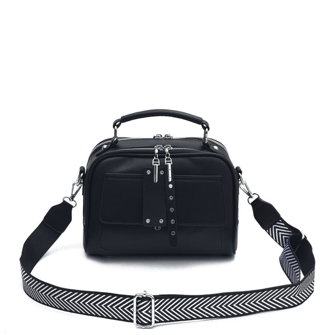 New Style Wide Shoulder Strap Handbag and Crossbody Bag for Women, Casual Large Capacity PU Leather Multi-Layer Design, High-End Crossbody Bag