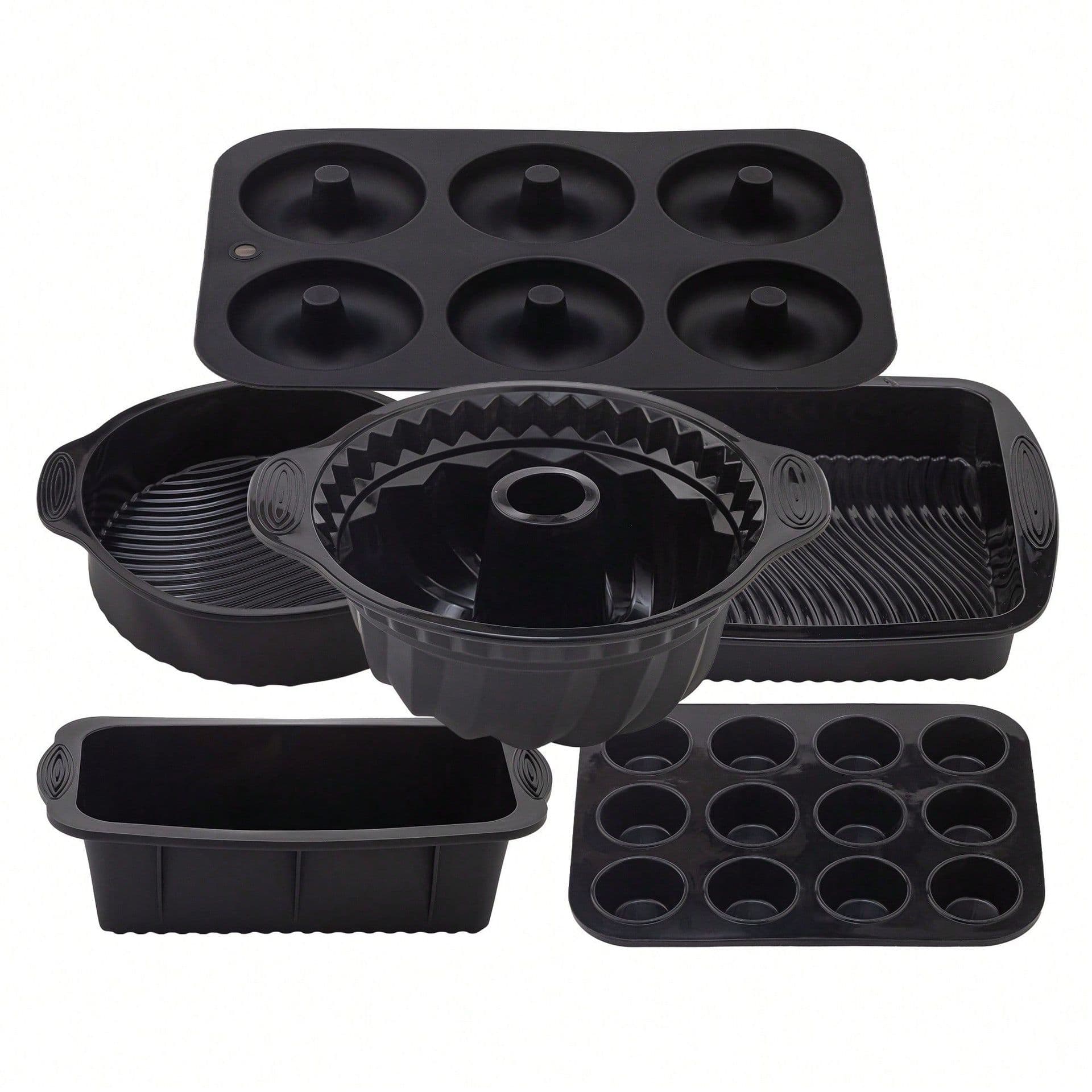 Baking Wholesale 6-Piece Silicone Cake Mold Set, Cake Baking Pan, Baking Tools Kit, Dessert Shapes