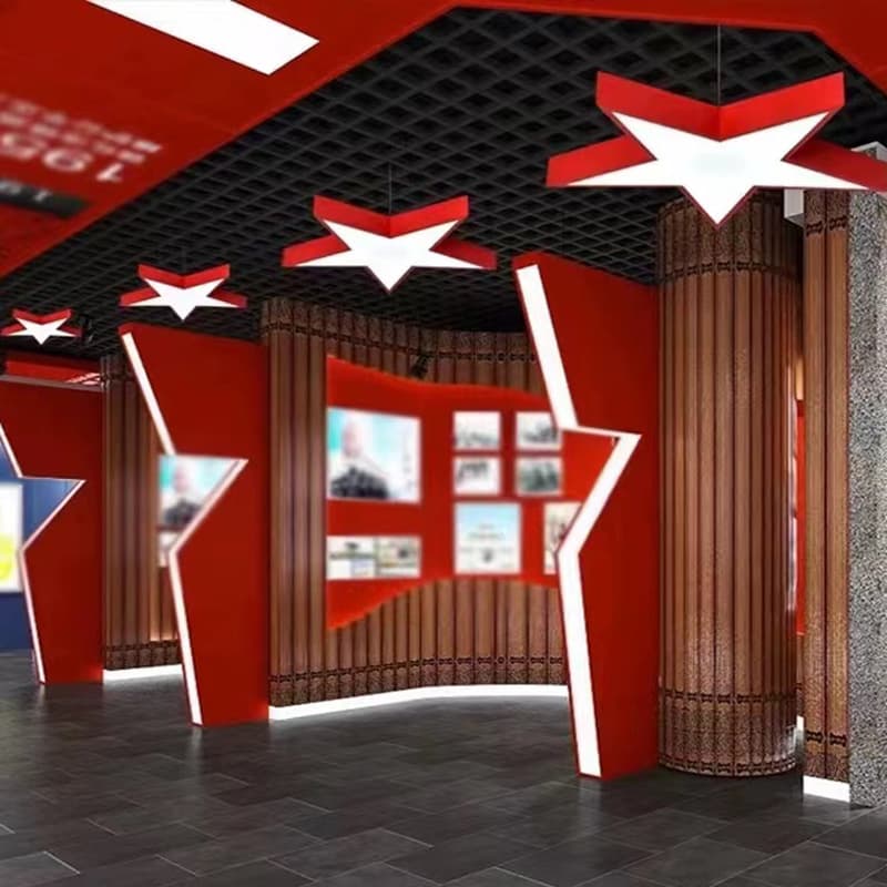 Party building lamp pure five-pointed star ceiling lamp led high brightness white light adjustable hammer sickle activity room party building