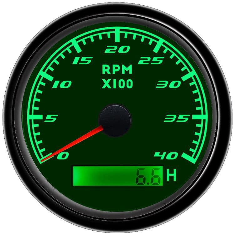 85mm Rainbow Light Tachometer Connect to Generator W Terminal Engine Tachometer Add-on Truck Yacht Car Modification