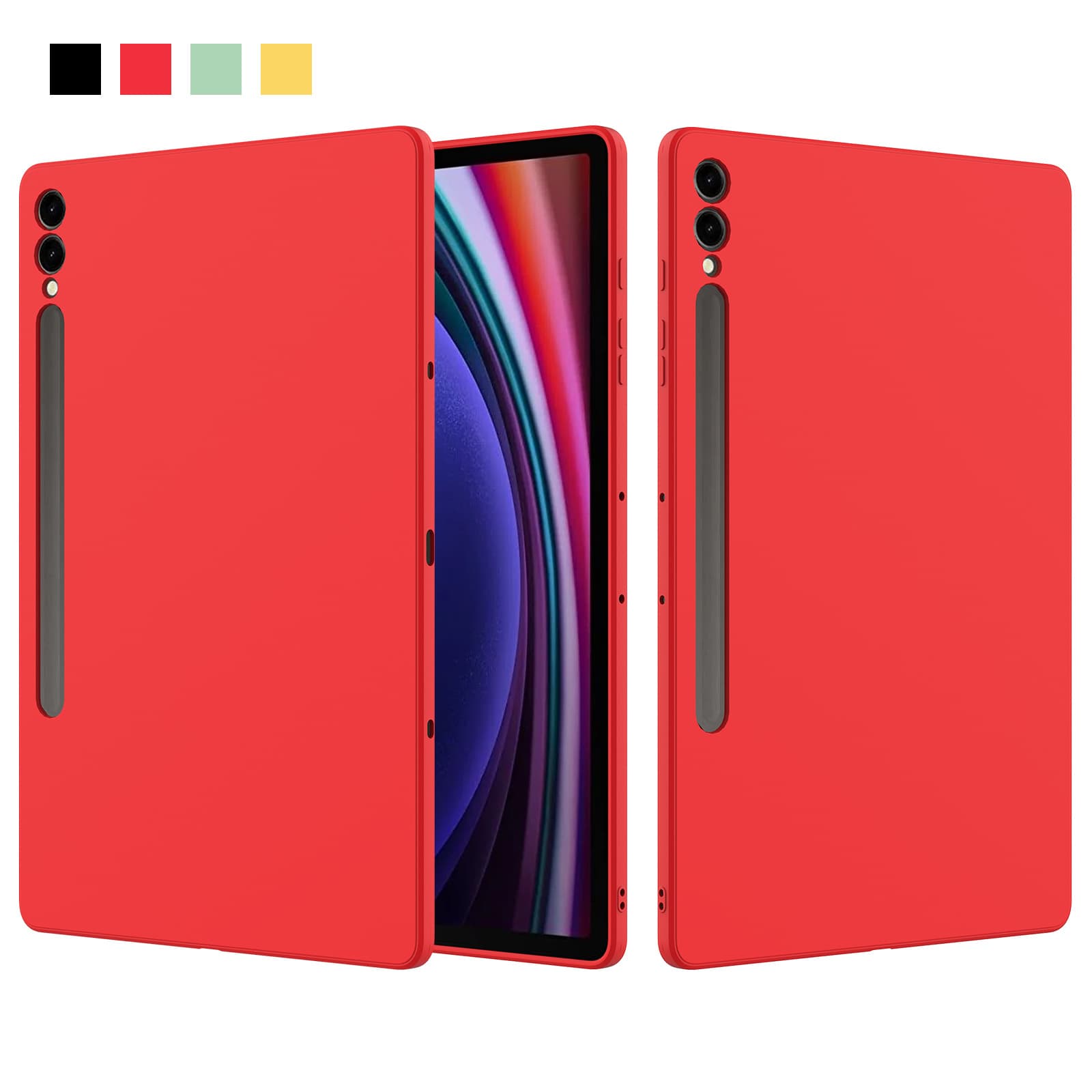 Compatible with Samsung Tab S9 FE+ Tablet Liquid Silicone Protective Case, S9 Ultra Protective Case, S9+ Tablet Protection