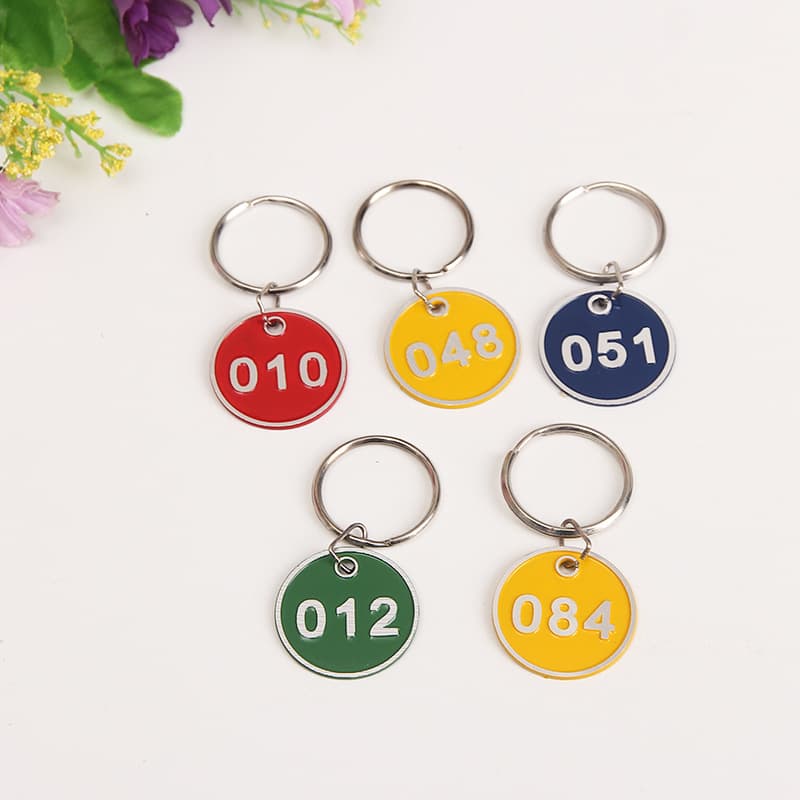 Aluminum Alloy Number Tag Locker Key Tag for Bathroom, Malatang Number Calling Tag, Sauna Locker Hand Tag