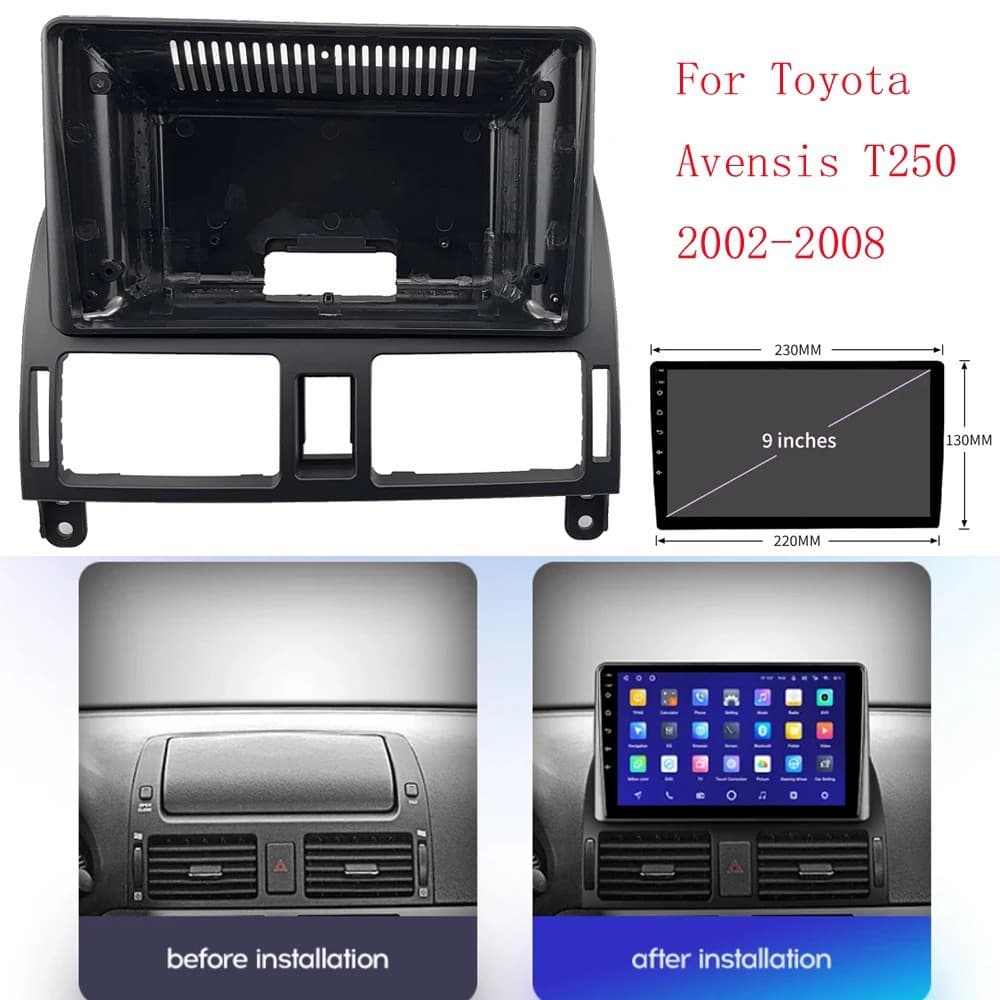 Compatible with 2002-2008 TOYOTA AVENSIS Android Navigation Universal Conversion Large Screen Avensis Panel Frame