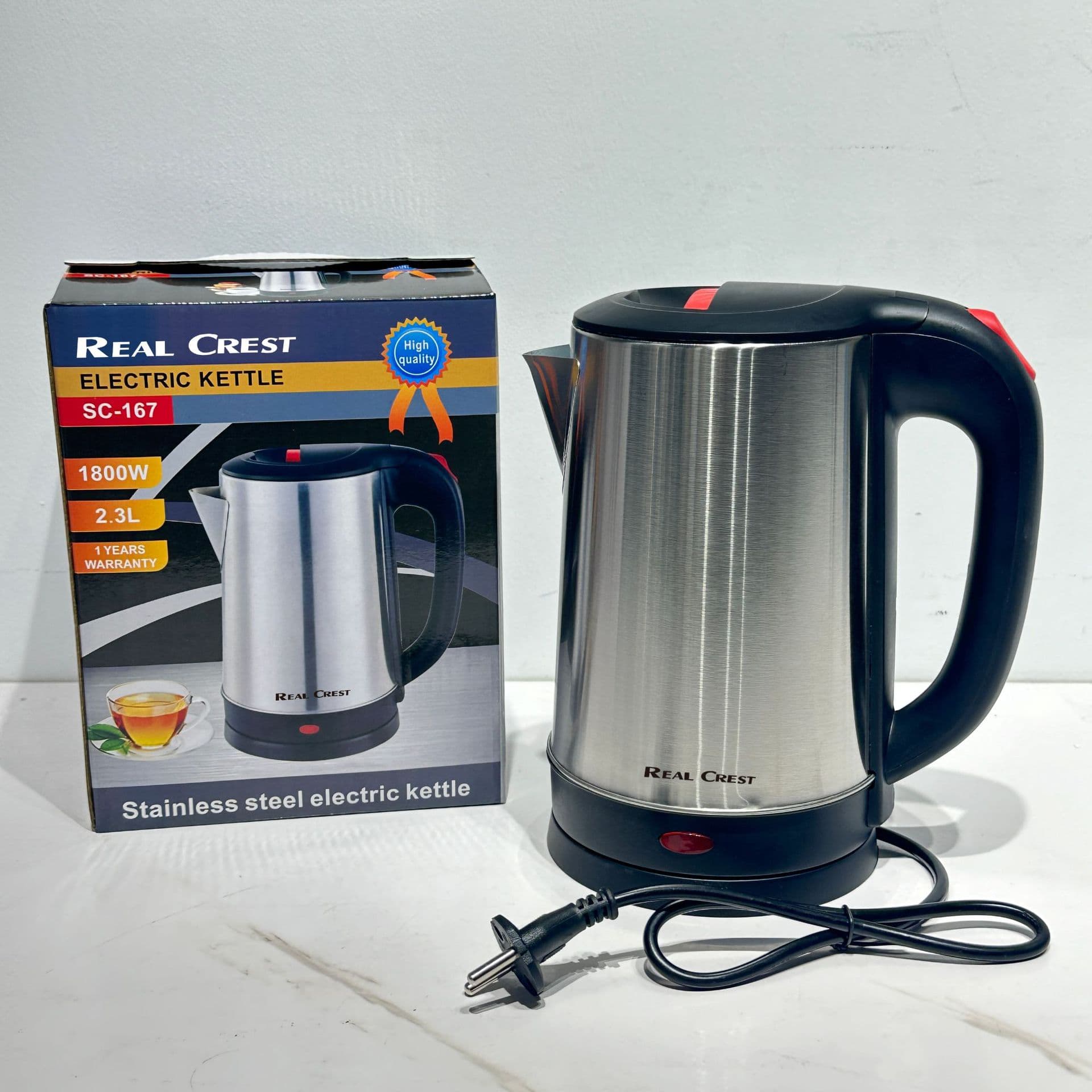 European Standard Plug Double-Layer Tea Kettle Household Stainless Steel Thickened Electric Kettle Insulated Drinking Hollow Kettle