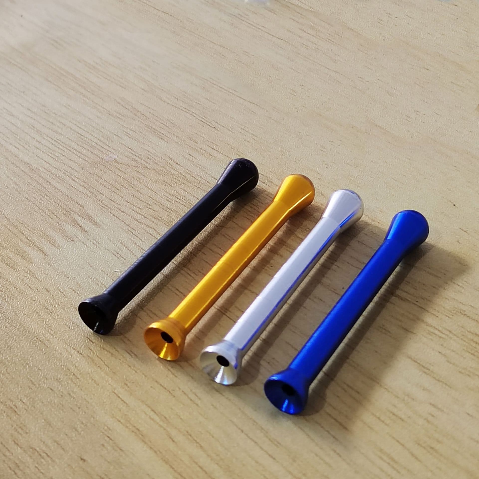 New aluminum alloy toilet filter pipe mini metal snuff pipe pipe metal smoking set hot sale