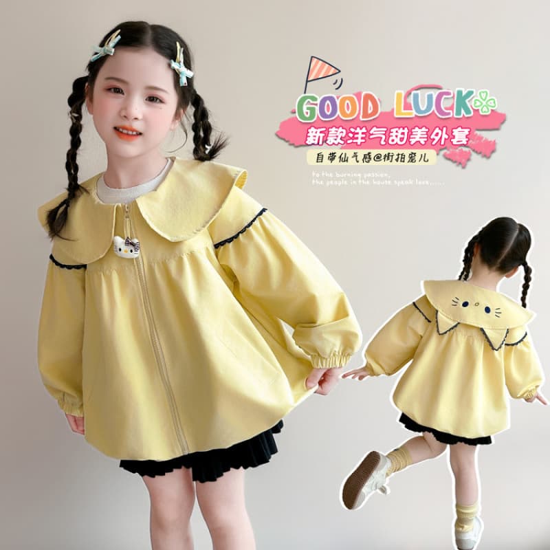 Girls' coat autumn 2026 new style foreign style children's huge good-looking autumn clothing baby girl spring and autumn style jacket tops