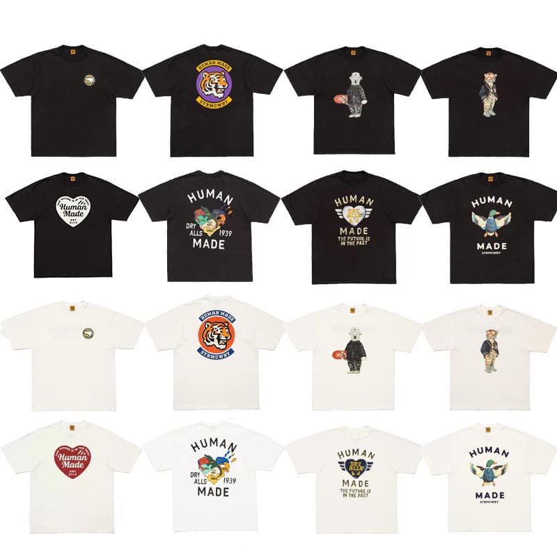 New American Trendy Brand Human Dragon Year Limited Edition Short Sleeve T-Shirt for Men and Women Couple Summer Cartoon Animal T-Shirt Women's Top