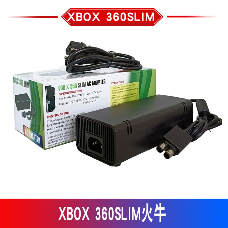 Xbox 360 Slim Game Console Power Supply X360 Slim Adapter Xbox 360 Game Console Charger