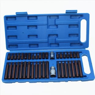 Star Bit Set 40-Piece Hex Bit Set Automotive Repair Tool Star Spline Screwdriver Set 40 Bits