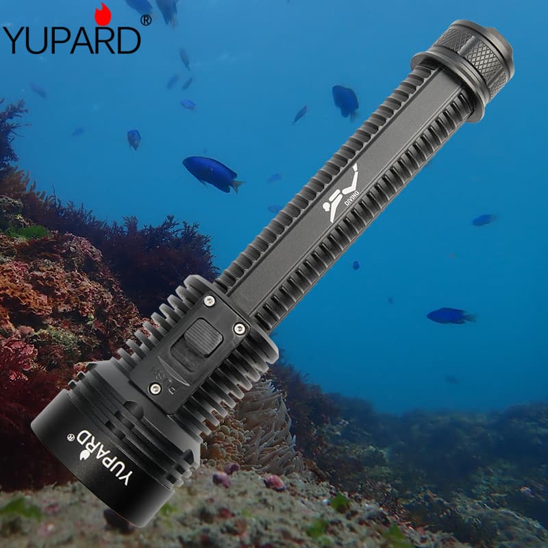 20W Diving Super Bright Long-Range SST40 LED Flashlight, Waterproof Underwater Night Diving Fill Light, Ultra-Bright Fishing Light