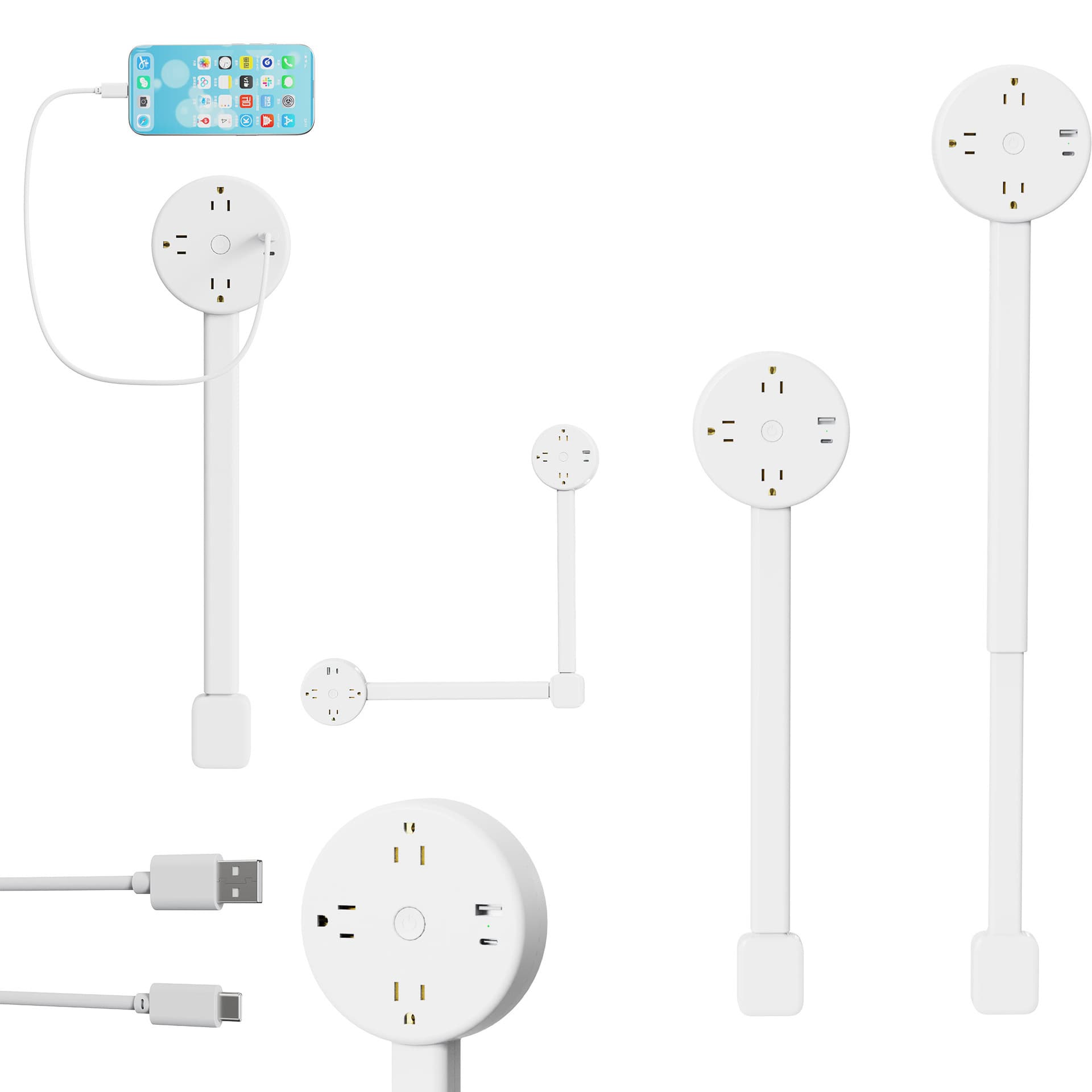 New Cross-Border Electrical Outlet Extender Power Socket for Sofa Nightstand