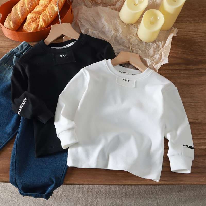 Children's Underwear Spring Autumn Base Layer New Baby Single Top Toddler Round Neck Long Sleeve Thermal Shirt Boys Girls T-Shirt