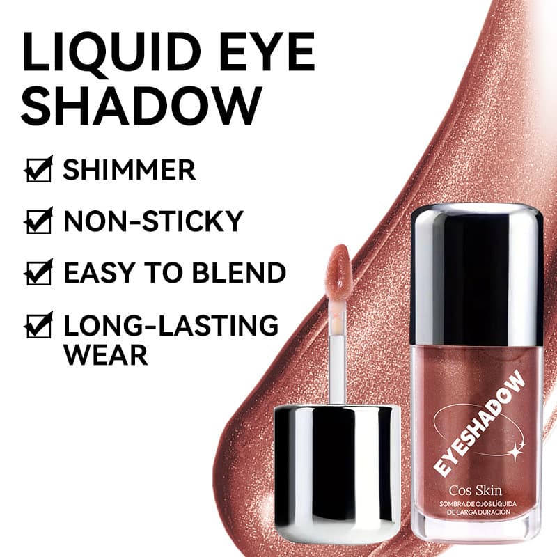 Cross-border CosSkin Liquid Eyeshadow, Pearl Shimmer, Fine Sparkle, Long-lasting, Daily Eye Makeup, Eyeshadow Wholesale