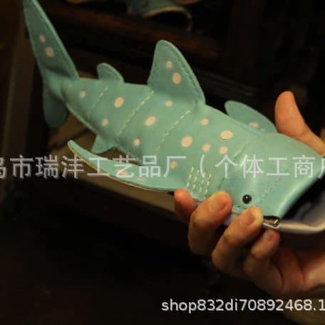 New Cross-Border Cute Shark-Shaped Glasses Bag Pencil Case