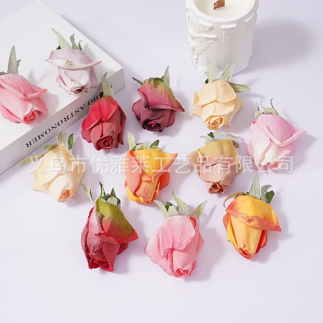 New Product Manufacturer Wholesale Simulated Burnt Edge Tulip Flower Head Flower Arrangement Hat Flower Wedding Scene Arrangement Flower