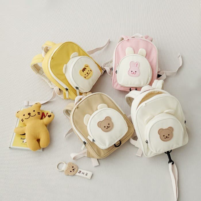 INS Korean Style Kindergarten Backpack Baby Anti-Lost Backpack Travel Snack Bag Backpack with Anti-Slip Buckle