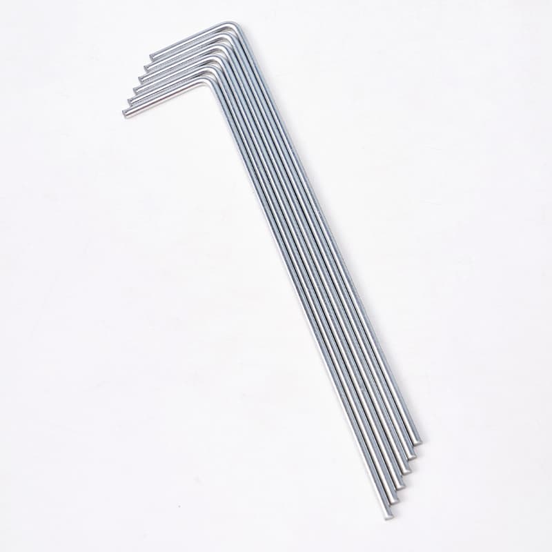 7-Type Ground Nail, 7-Type Nail, Ground Anchor Hook Nail, Heavy-Duty Extended Galvanized J-Shaped Lawn Gardening Tent