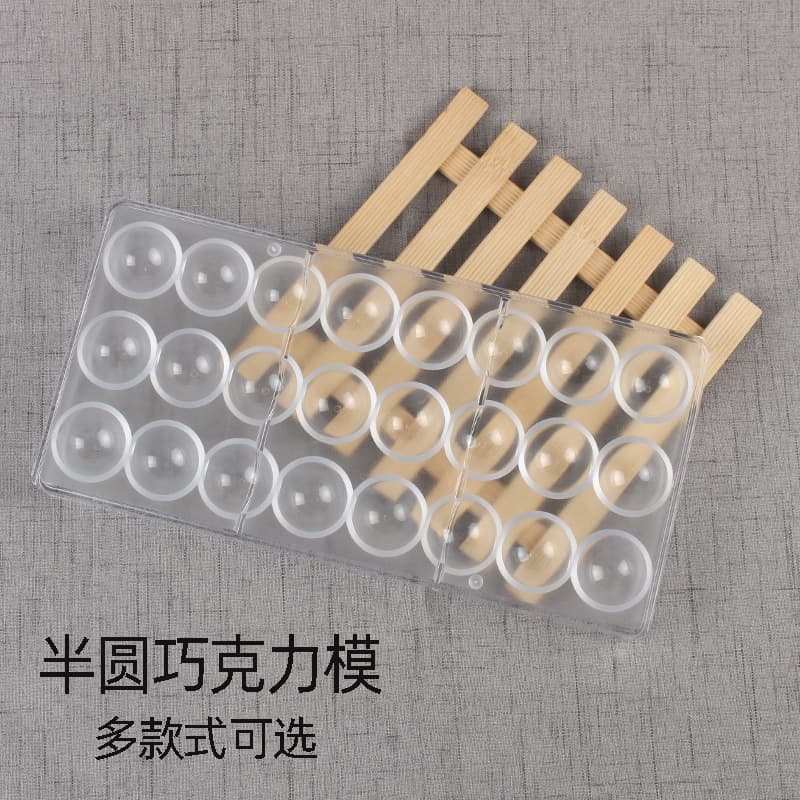 24-Cavity Round Chocolate Mold, Creative DIY Ice Cube Cake Mold, Acrylic Plastic Jelly Mold
