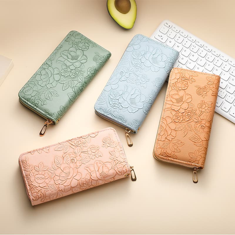 Fashionable Long Wallet for Women, Korean Style Handheld Clutch with Zipper, Multi-functional Lady Phone Bag