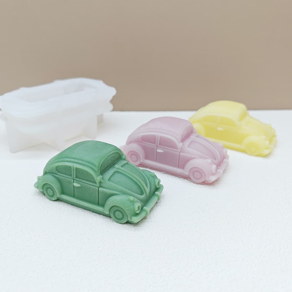 Cute Beetle Car Candle Mold Classic Retro Beetle Car Scented Candle Silicone Mold