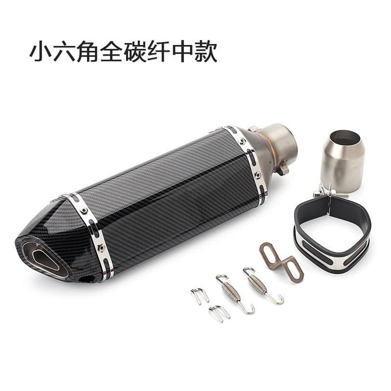Wholesale New 51mm High Temperature Resistant Scorpion Exhaust Full Imitation Carbon Fiber Small Hexagon Modified Motorcycle Exhaust Pipe
