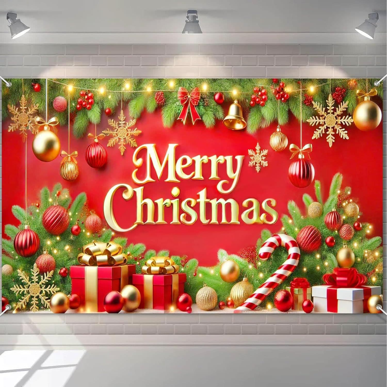 2026 New Christmas Background Cloth, Holiday Party Decoration, Cross-border Christmas Background Cloth Customizable