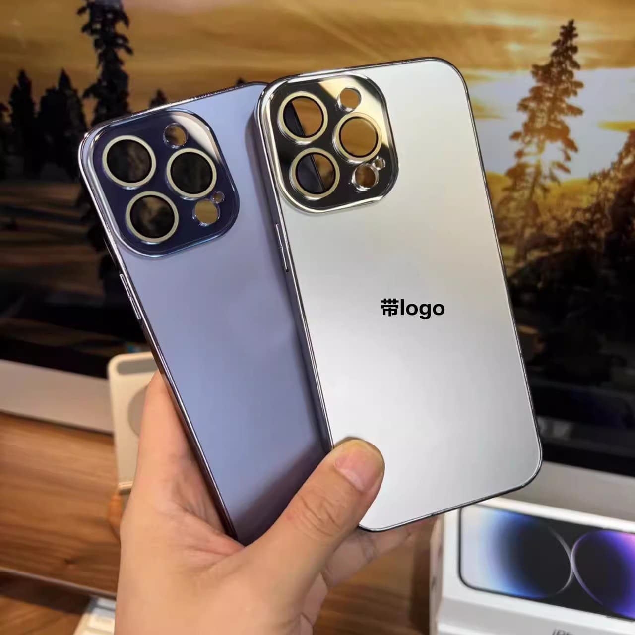 Built-in Lens Film Case for iPhone 18 Pro, Original Color Electroplated Phone Case, Full Coverage Matte Apple 16 Protective Cover