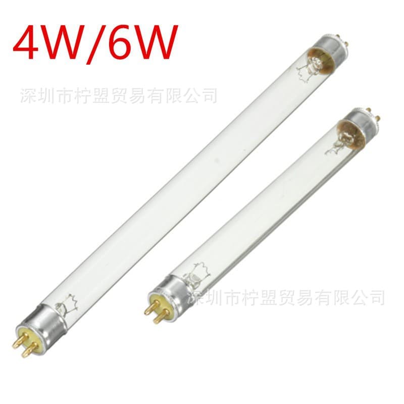 T5 4W / 6W UV Disinfection Tube Ultraviolet Germicidal Lamp Light Blue Sterilizing Lamp Dust Mite Eliminator