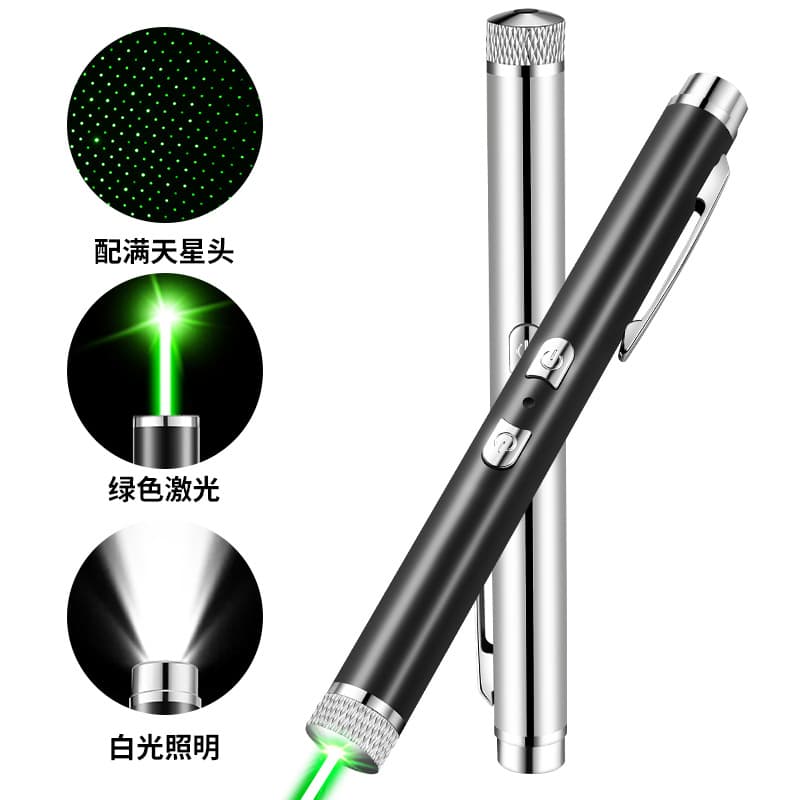 High-power laser bright light flashlight sales sand table coach green light pen full of stars lighting portable flashlight