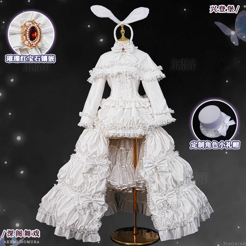 Hatsune Miku Cosplay Costume, Hatsune White Rabbit Dress, Virtual Singer Hatsune Dress