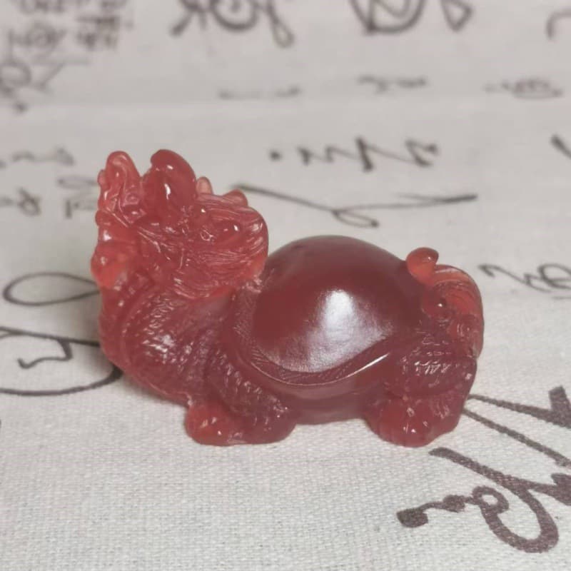 Dragon's Breath Pixiu Treasure Basin Dragon Turtle Gourd Hand-held Piece Office Desk Ornament Hanging Item to Attract Attention and Wealth