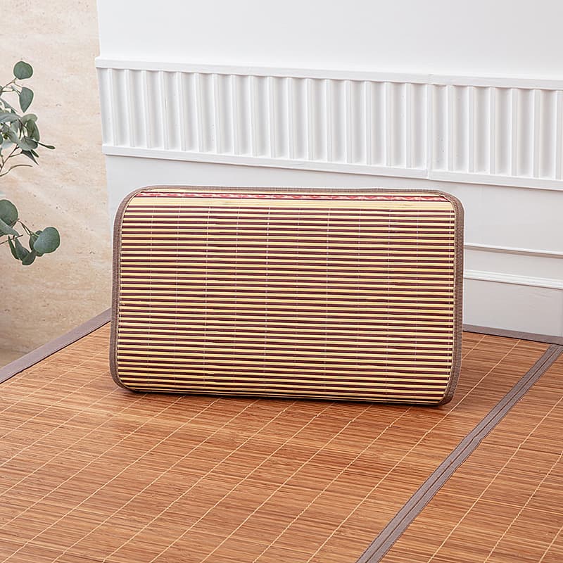 Summer Bamboo Mat Single Pillow Case Pillow Cover Pillow Slice Student Carbonized Pillow Slice Cool Mat Pillow Case Adult Pillow Towel
