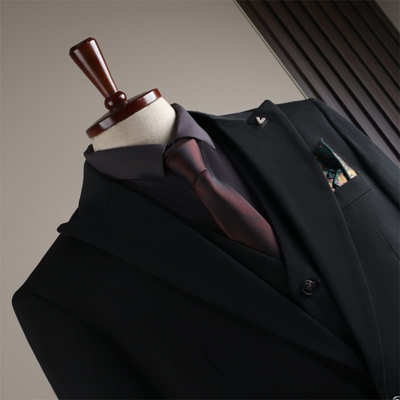 Premium Slim Fit Korean Style Business Suit Set for Men Groom and Groomsmen High Quality