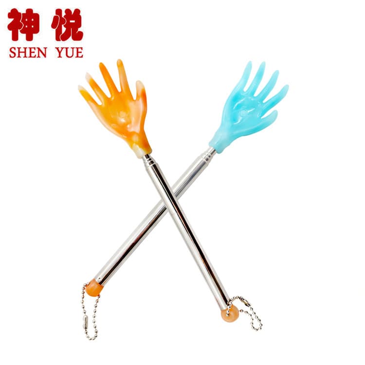 Directly supplied from the manufacturer, four-section stainless steel retractable scratching device back scratcher old man's hand scratching device