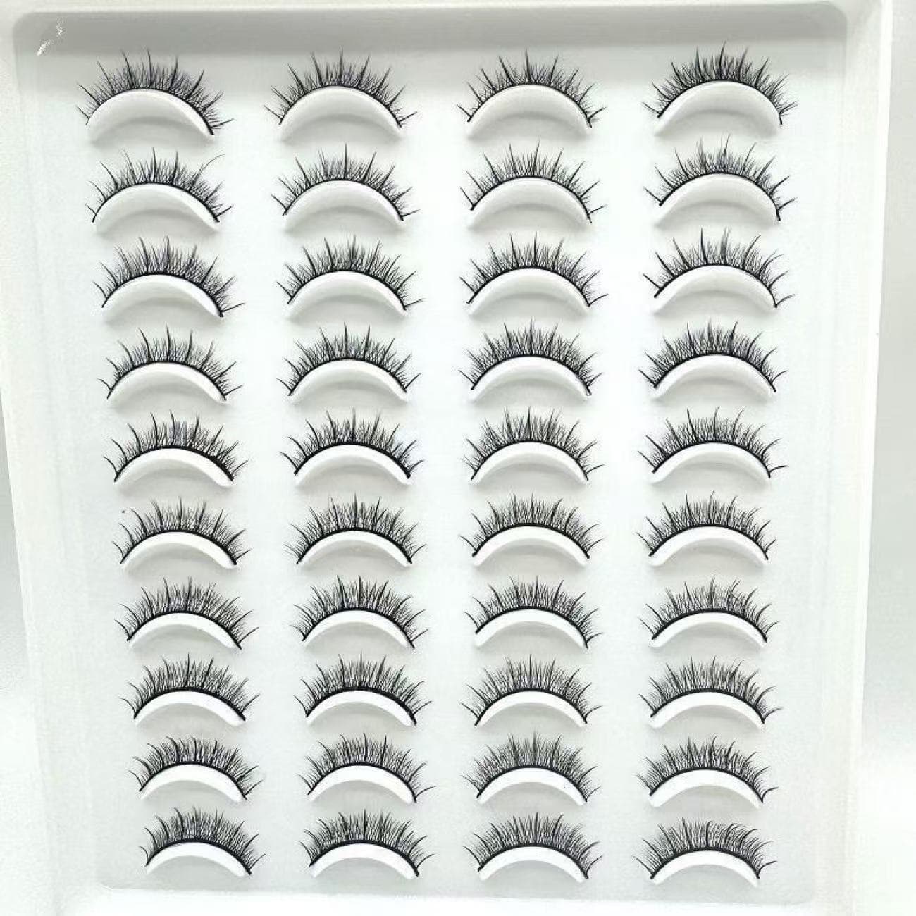 New 20-Pair Bulk Assorted Styles Thick Daily Makeup Mixed False Eyelashes Wholesale Practice Lashes