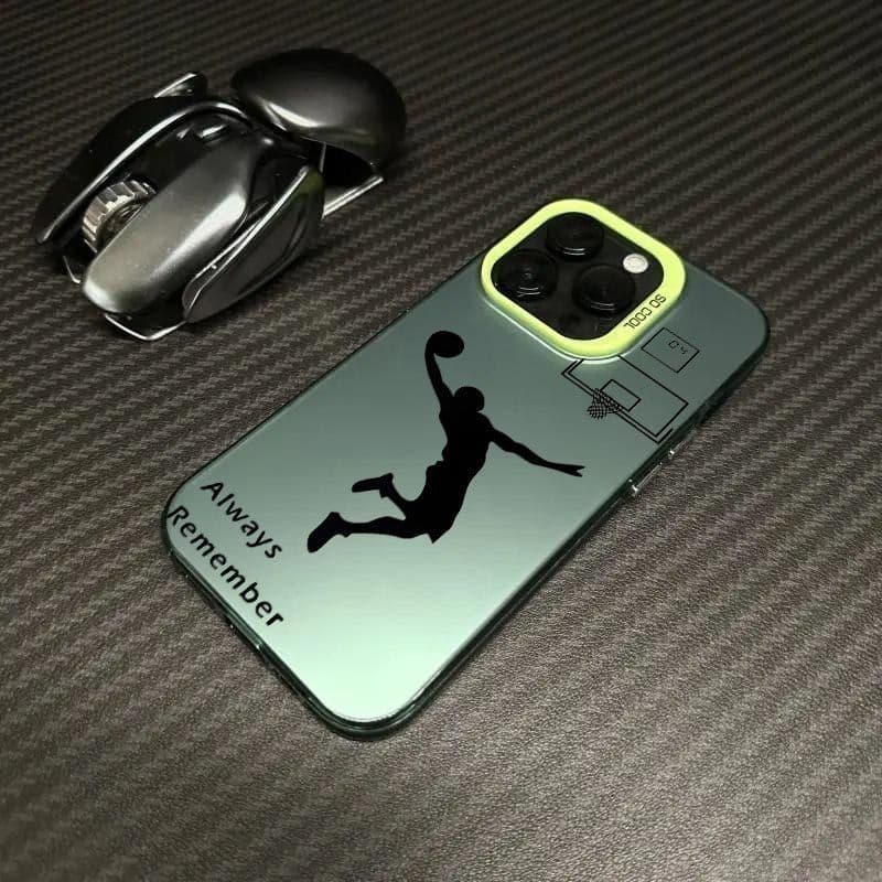 Cross-border Basketball iPhone 15 Pro Phone Case 15 Laser Case 14 Apple 12 Anti-Fall 11 Xs Max Hard 78