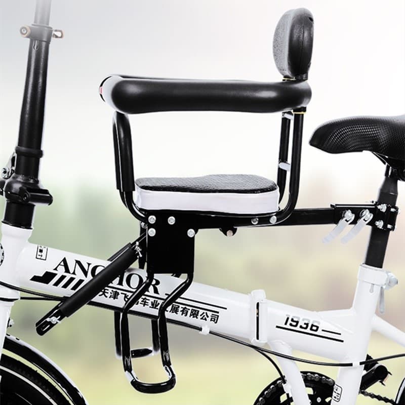 Front Child Seat for Bicycles, Foldable Bike Baby Chair, Front Infant Seat for Electric Bikes, Child Full Surround Seat