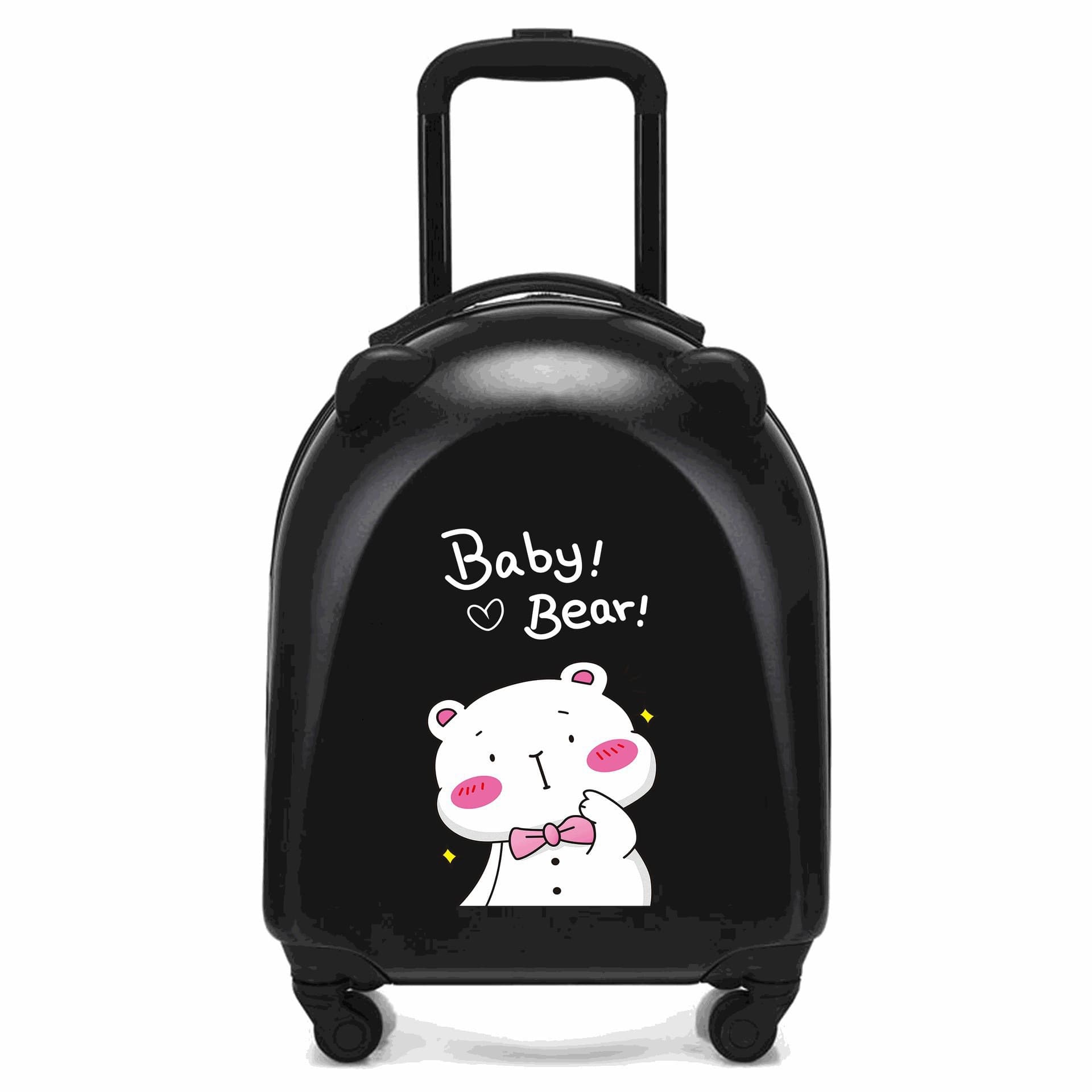 18-inch Children's Trolley Case with Ears, Travel Suitcase with Printable Logo/Patterns, Cartoon Preschool Student Luggage