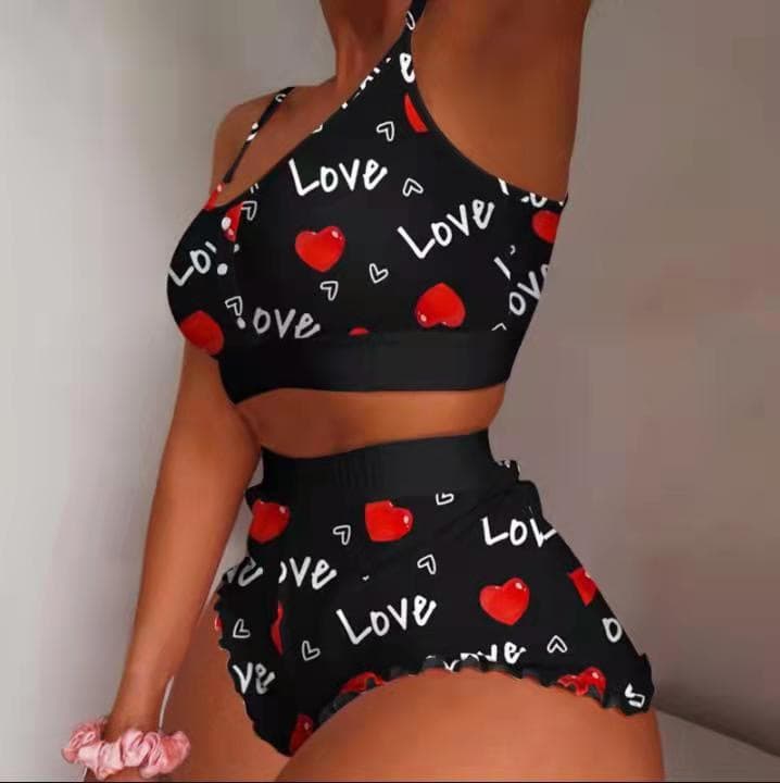 New Fashion Printed Camisole Sleepwear for Export, Cool Thin Tight Sweet Nightwear, Plus Size European and American Style, Drop Shipping