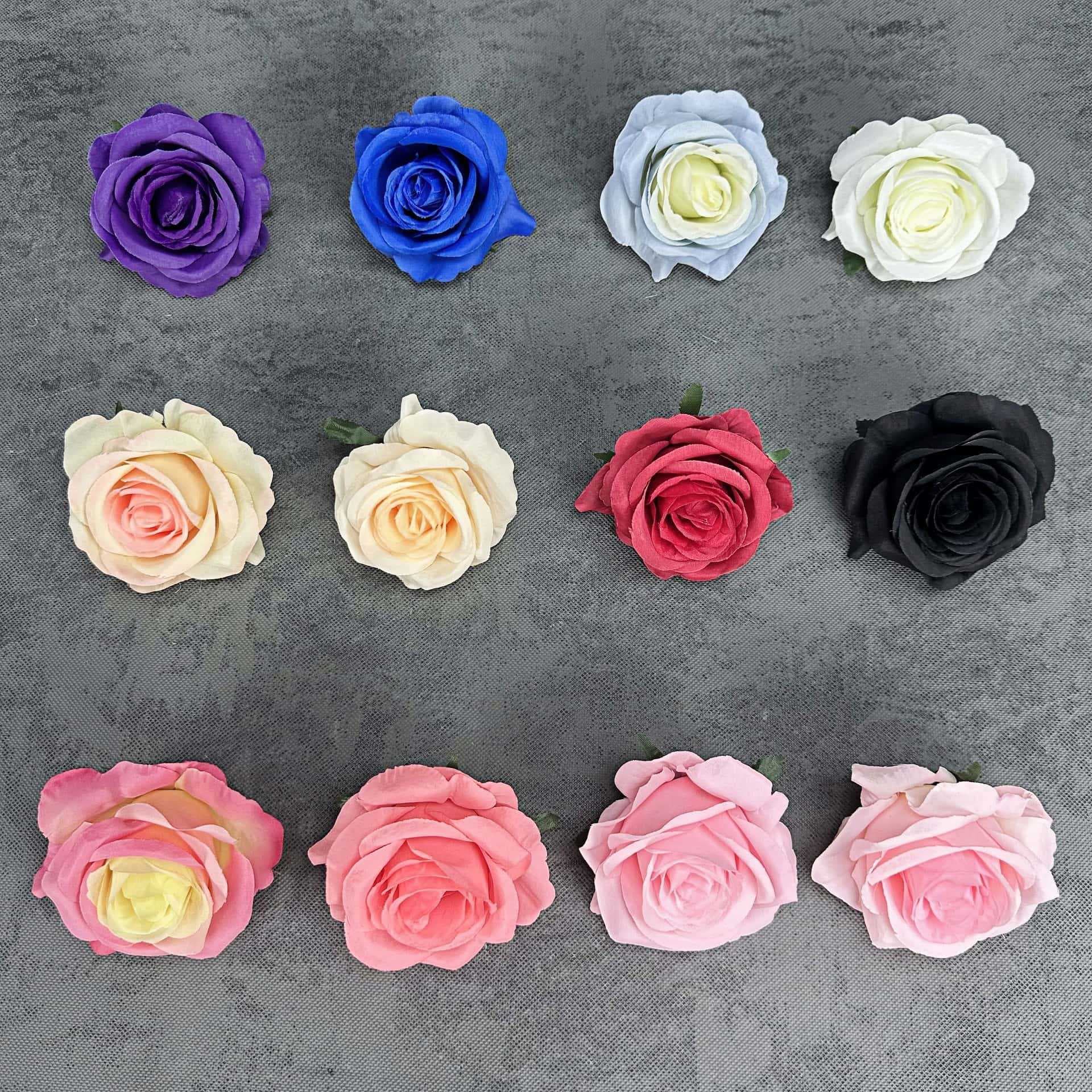 Simulated rose heads for wedding/home background wall decor, multi-colored corsage cross-border artificial flower wholesale