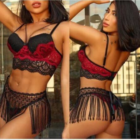 Cross-Border Trade European and American New Style Sexy Lingerie Women Mesh Bow Front Slip Dress Lingerie Set Wholesale