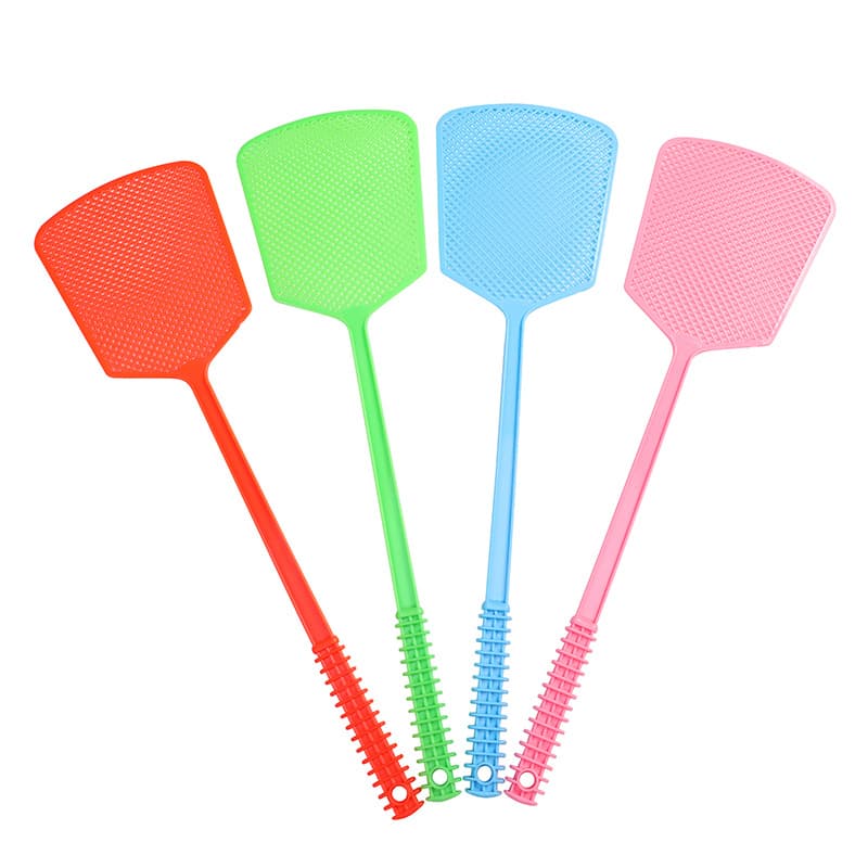 Thick Plastic Long-handled Mosquito and Fly Swatter, Summer Mesh Surface Household Large Long-handled Mosquito Swatter