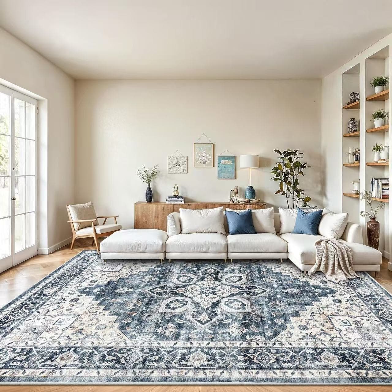 Cross-Border Bohemian Crystal Velvet Carpet for Living Room and Bedroom, Cooling, Non-Slip, Stain-Resistant Floor Mat, Sofa Coffee Table Carpet