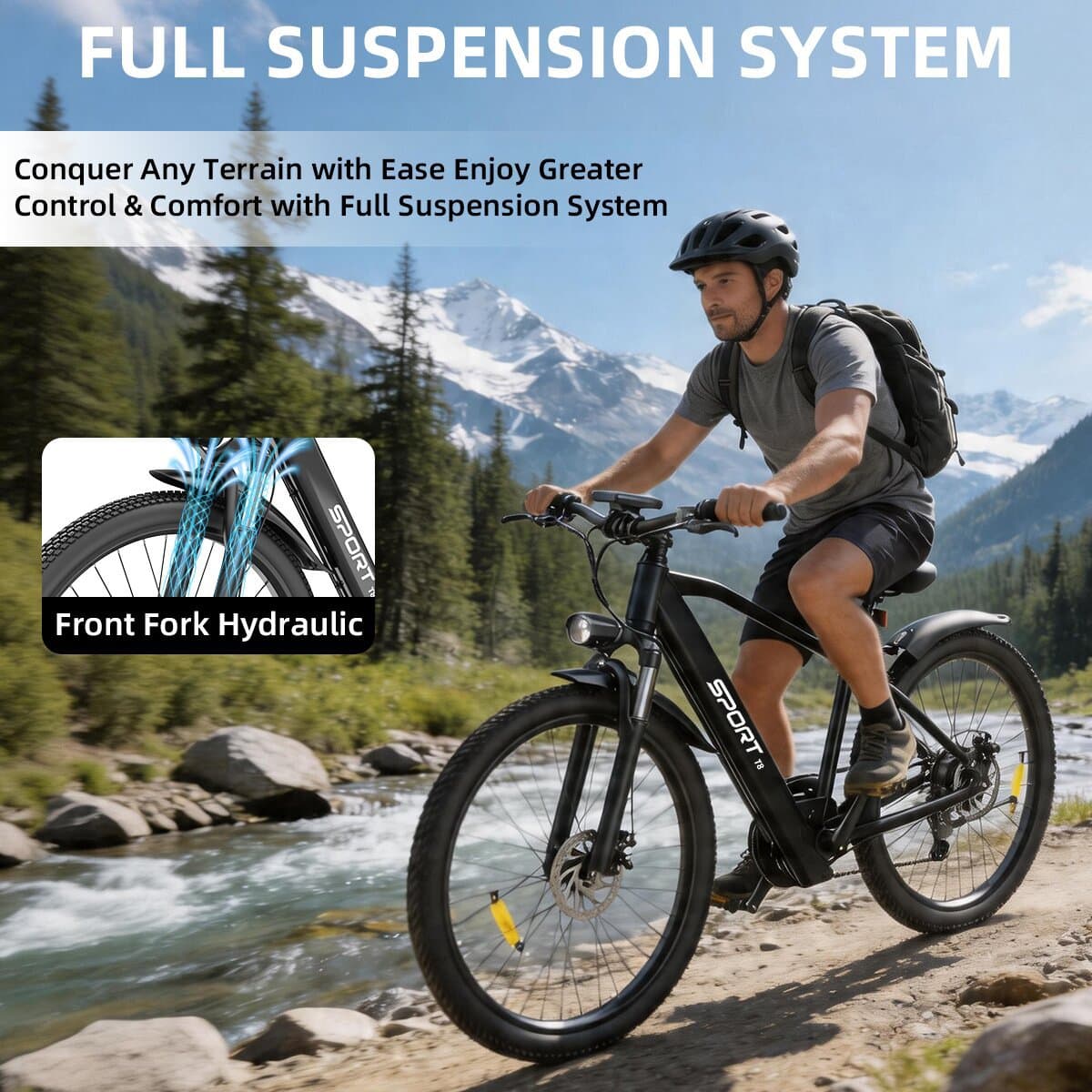 Factory electric power-assisted 26-inch bicycle E-bike mountain bike off-road light bicycle adult electric bike