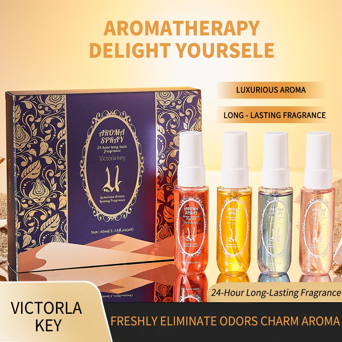Middle East Best-Selling Perfume - Lattafa Perfume Set Body & Hair Fragrance Spray Alcohol-Free Women's Perfume