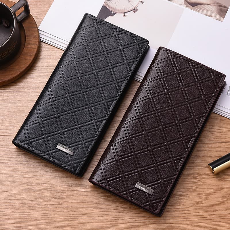 New Durable Men's Long Wallet, Minimalist and Stylish with Multiple Card Slots for Bus and Bank Cards