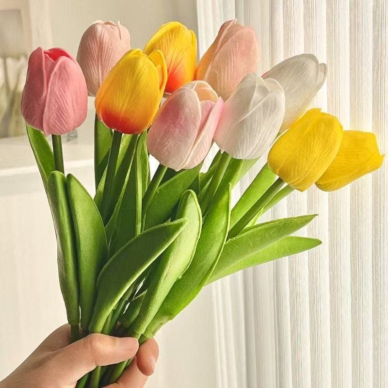 ins artificial flower artificial vase tulip artificial flower living room table decoration photo bouquet props ornaments dropshipping
