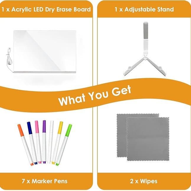 Glowing Drawing Board Message Memo Board Fluorescent Board Hand-Drawn Tracing Light Copy Pad Children's Educational Toy