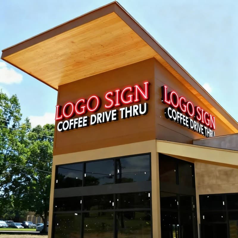 Illuminated Sign Production Brand Chain Advertising Signage Door Head LED Stainless Steel Brushed Mini Borderless Side-lit Letters