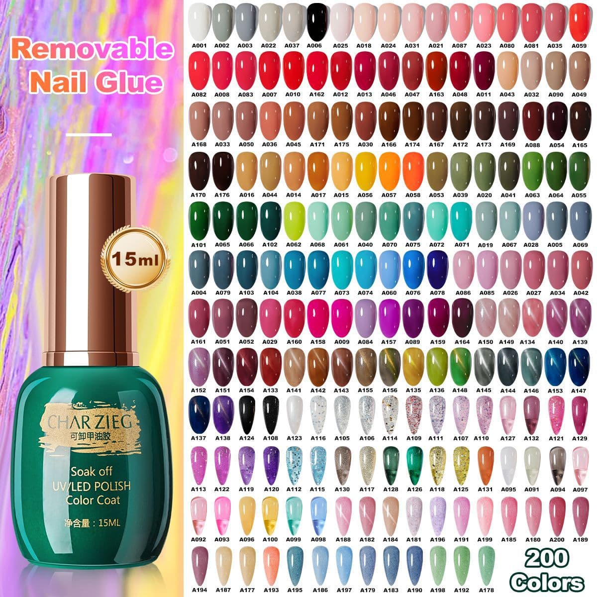 CHARZIEG fur nail polish cross-border hot selling nail polish glue new series nail polish UV glue manufacturer wholesale